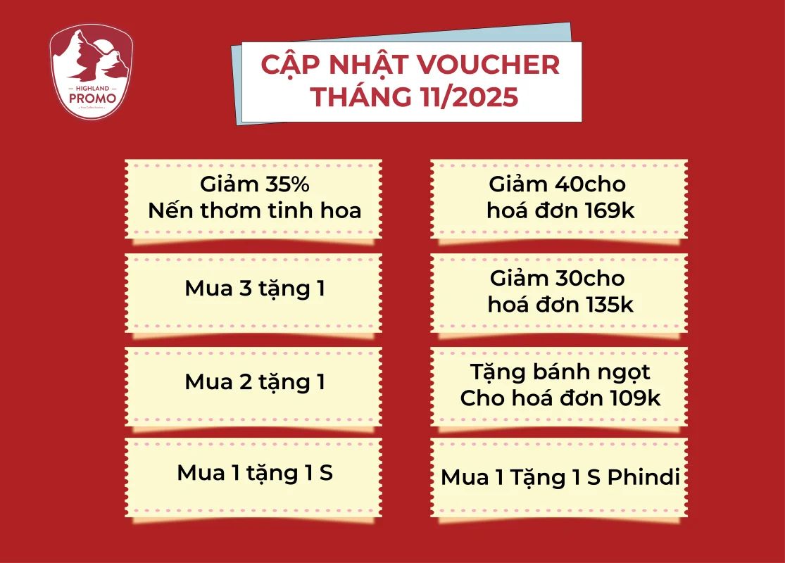 Lịch lên Voucher Highlands